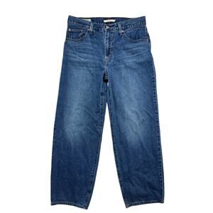 LEVIS Premium Baggy Dad Jeans Size 27 Womens Medium Wash 30” inseam 100% Cotton